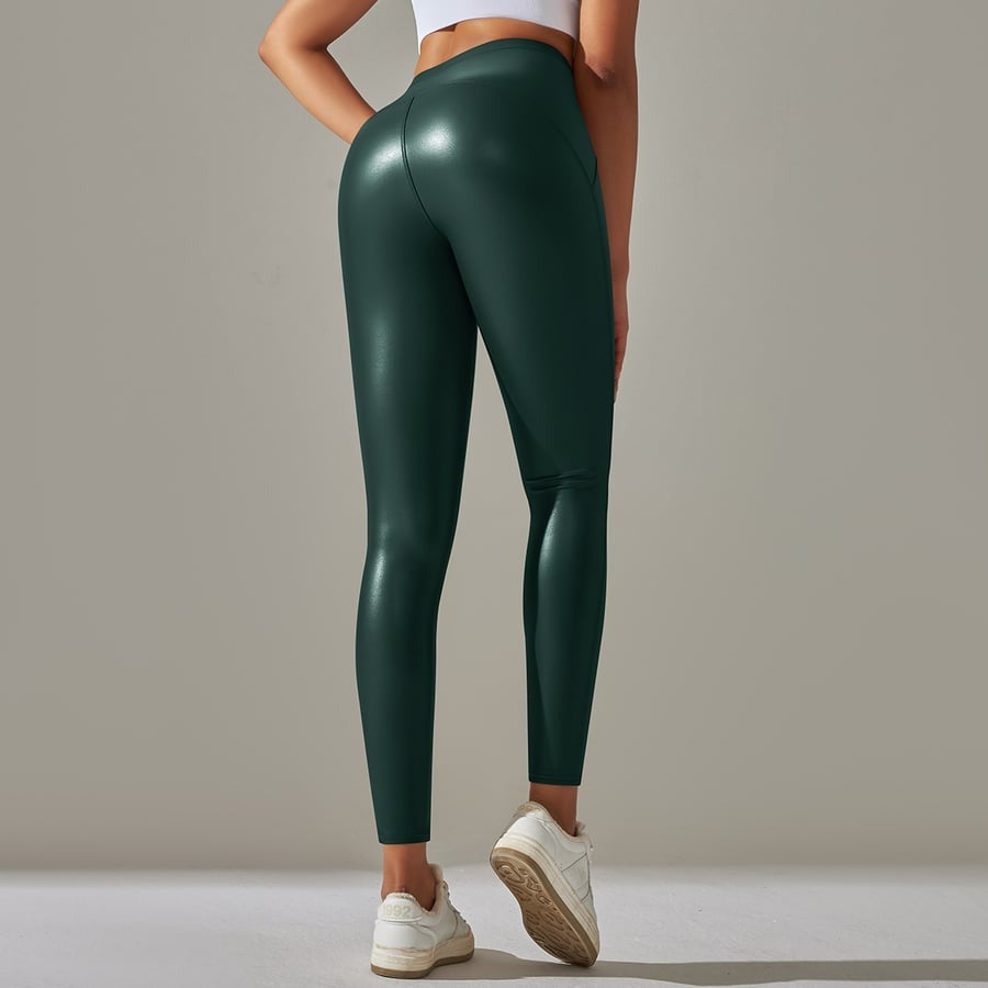PU Peach Hip-lifting High Waist Fitness Yoga Leggings