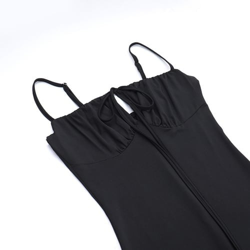 Sexy Sling Solid Color Jumpsuit