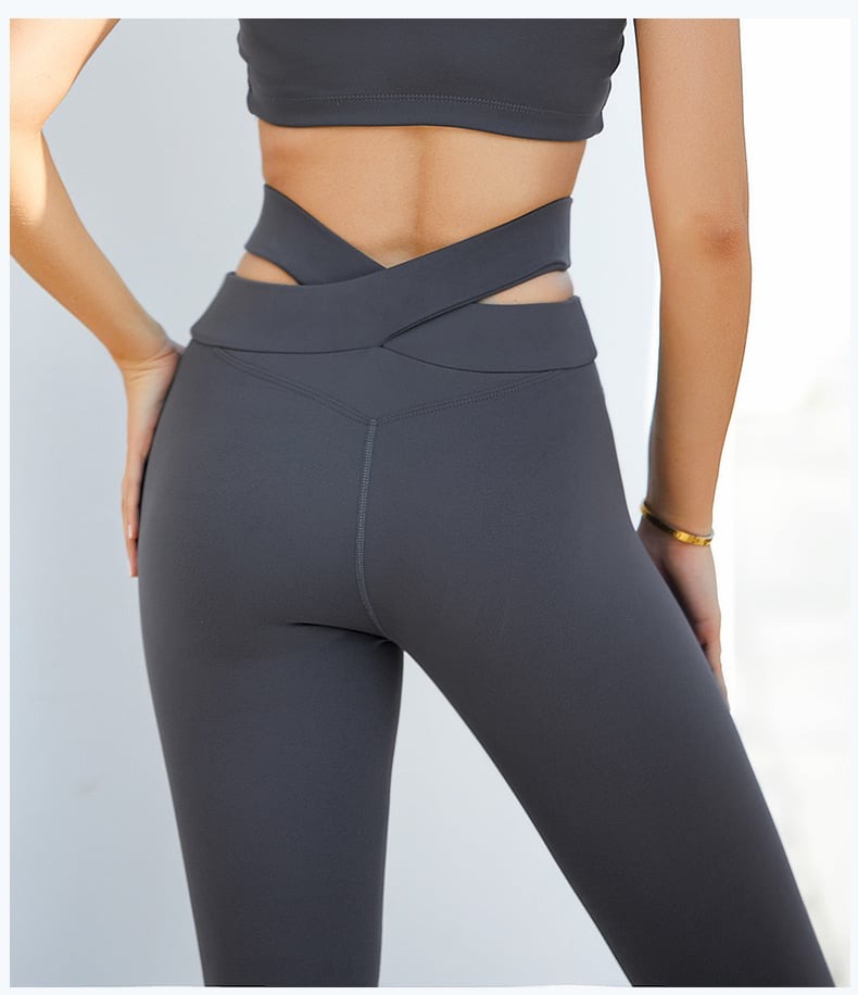 Hallow Stitching Hip-Lifting Yoga Leggings