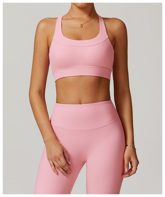 BREEHER U Neck Cross Straps Quick Drying Sports Bras