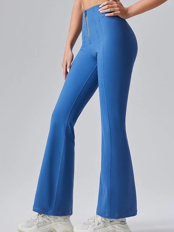 Female Sexy Denim Zipper Flare Leggings