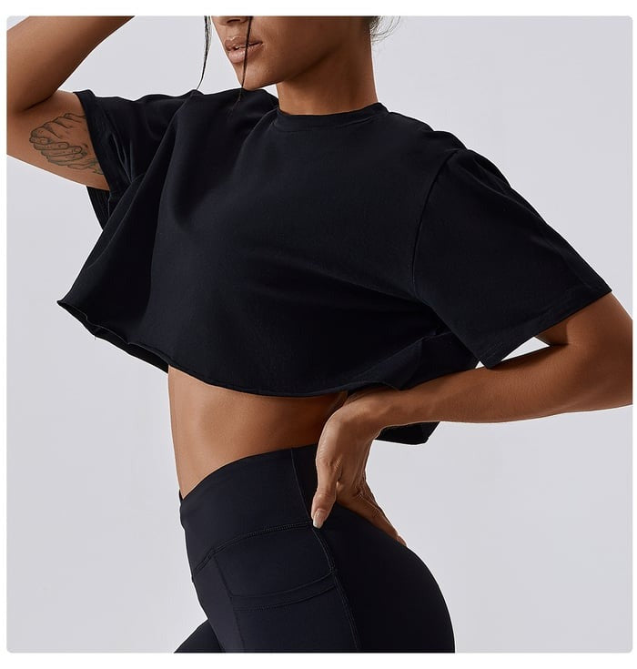 BREEHER T Shirt Quick Drying Crop Tops