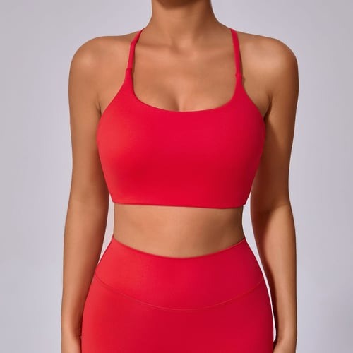 BREEHER Cross Straps Quick Drying Sports Bras
