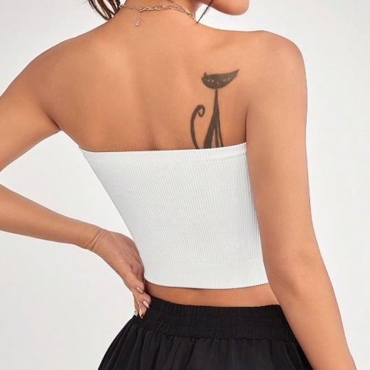 BREEHER Ribbed Breathable Tube Top Bras