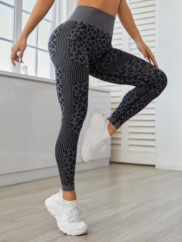 BREEHER Leopard High Waist Hip Lifting Leggings
