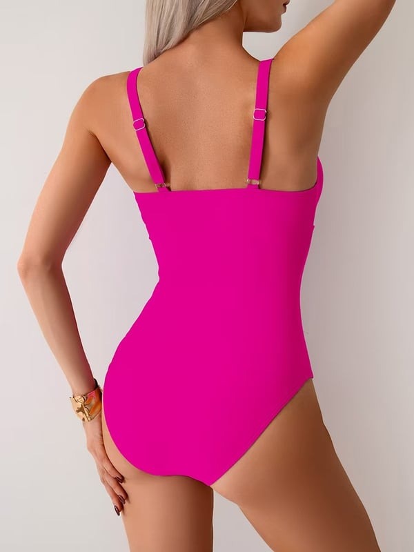 Classic Mesh Splice One Piece Swimsuit