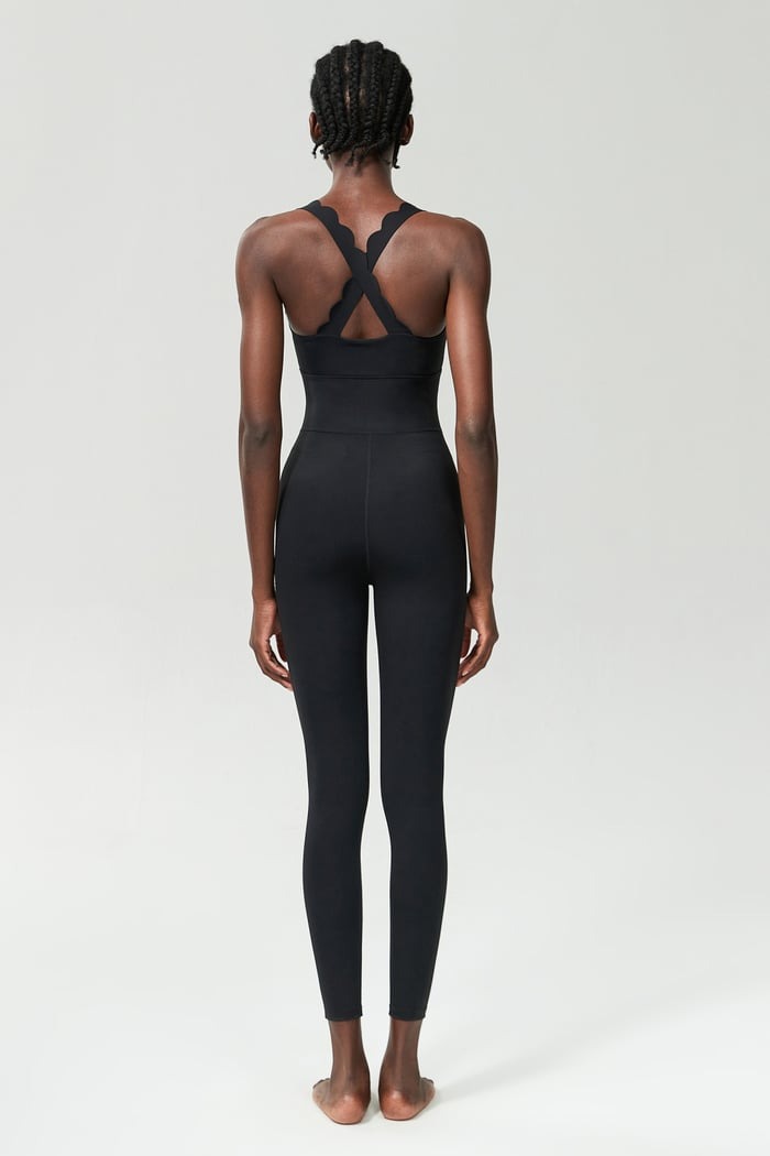 BREEHER Women Seamless Wave Design Jumpsuit