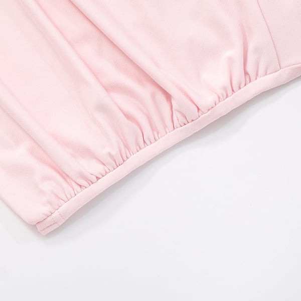 Sexy V-neck Solid Color Pleated Vest Top