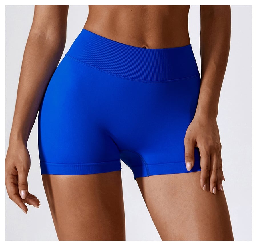 BREEHER V Waist Ruched Hip Lifting Quick Drying Shorts