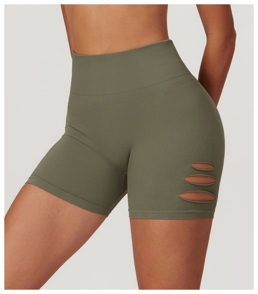 BREEHER Ripped Shape High Waist Hip Lifting Shorts