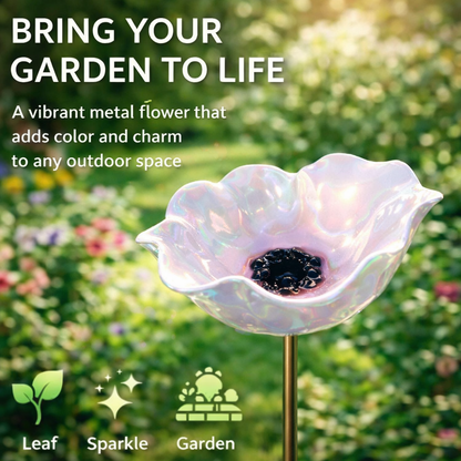 🔥Last Day 55% OFF 🔥 Colorful Metal Flower Stake for Birds, Bees & Butterflies
