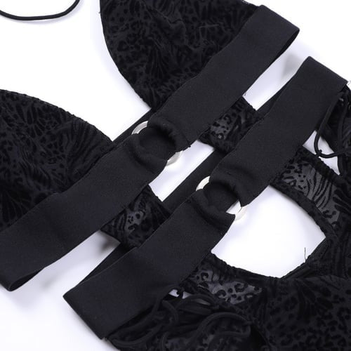 Sexy Lace Hollow Halterneck Hip Lift Jumpsuit