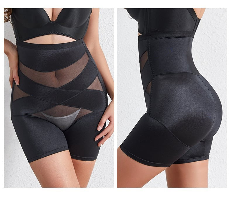 Crossover Bandage High Waist Hip-Lifting Shorts