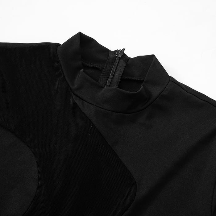 Sexy Mesh Stitching See-through One Piece Jumpsuit