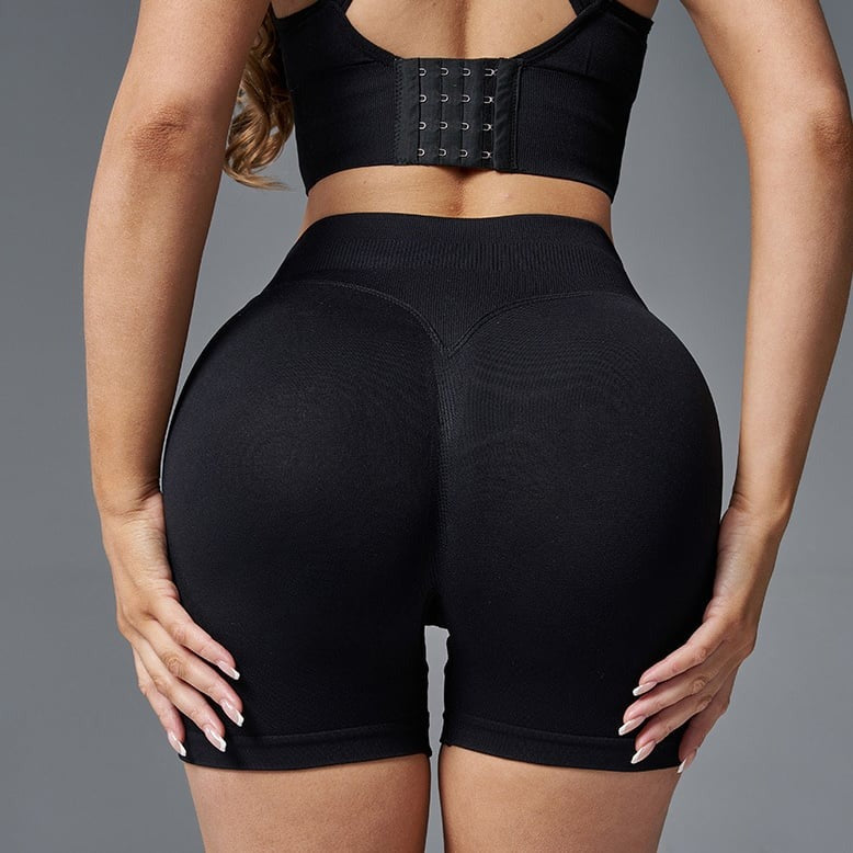 Colorful Splice Hip Lifting Yoga Shorts