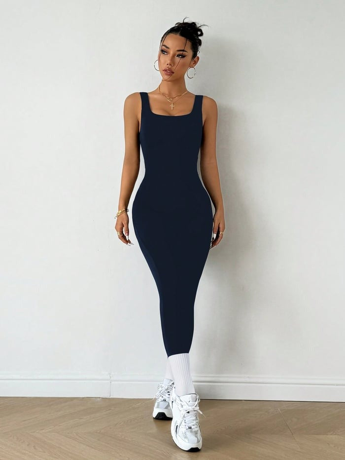 Sexy Backless Solid Color Jumpsuit