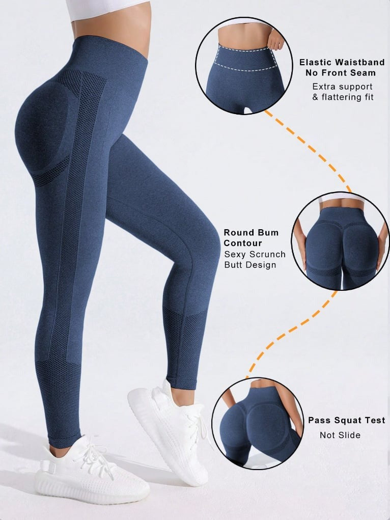 BREEHER Women's Fitness High Waist Hip Lifting Leggings
