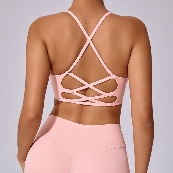 BREEHER Cross Straps Quick Drying Sports Bras