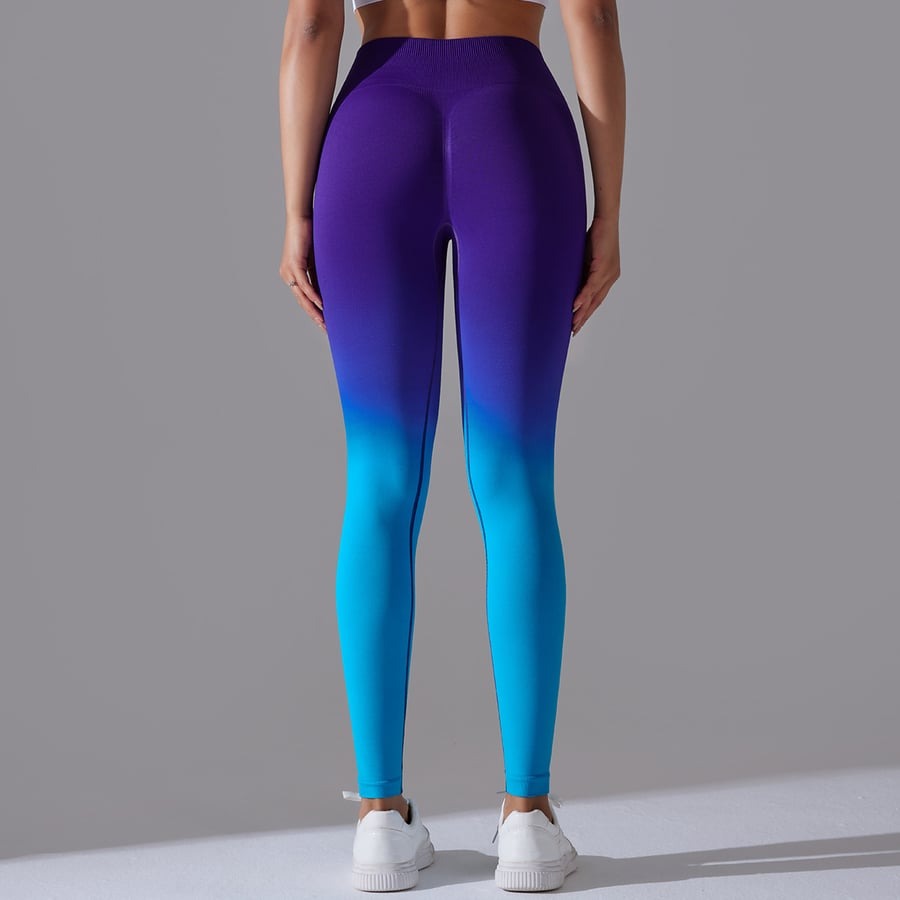 BREEHER Gradient Color Quick Drying Hip Lifting Leggings