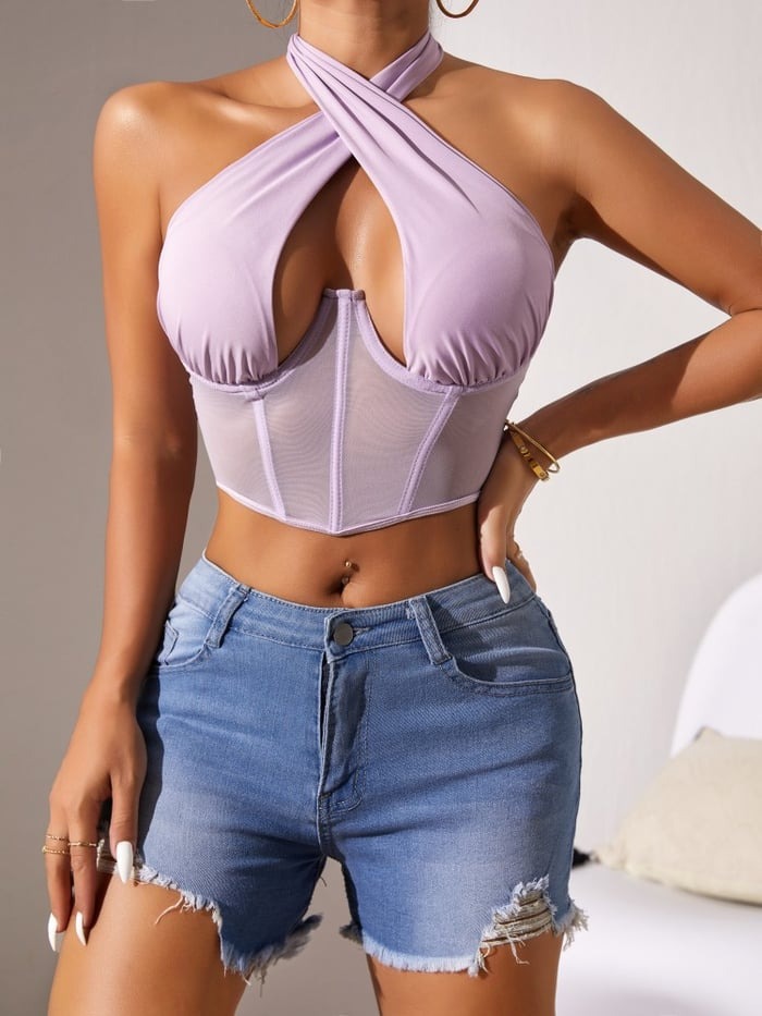 BREEHER Halter Neck Quick Drying Sports Bras