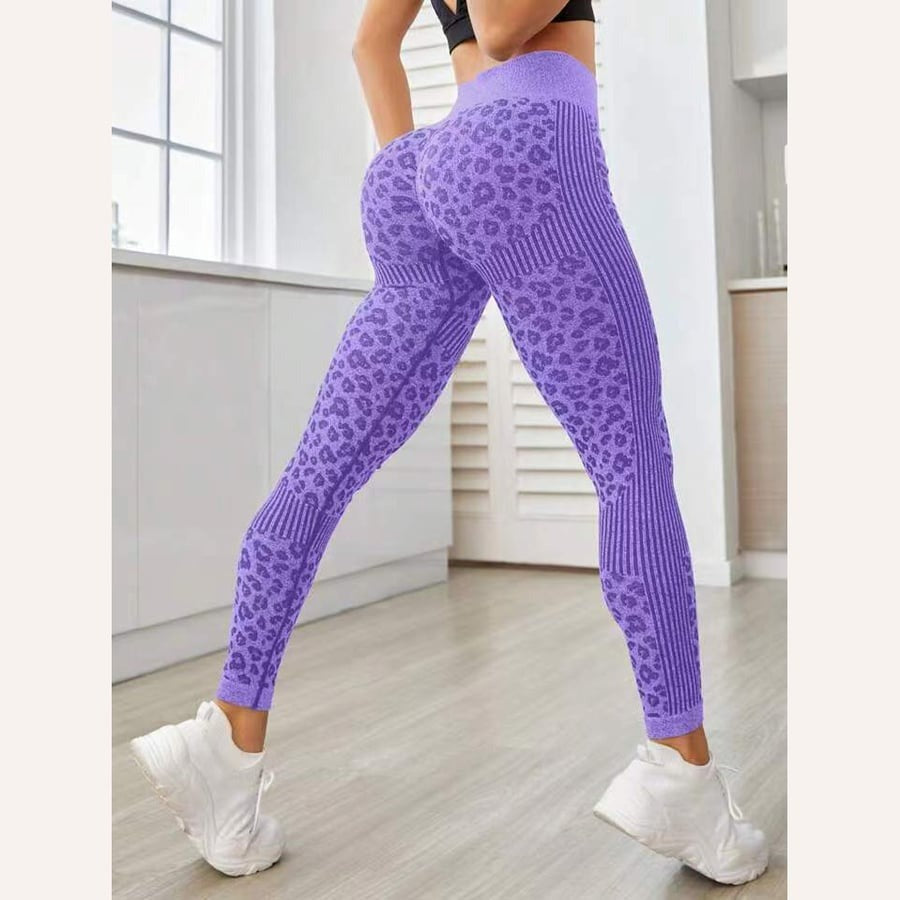 BREEHER Leopard High Waist Hip Lifting Leggings