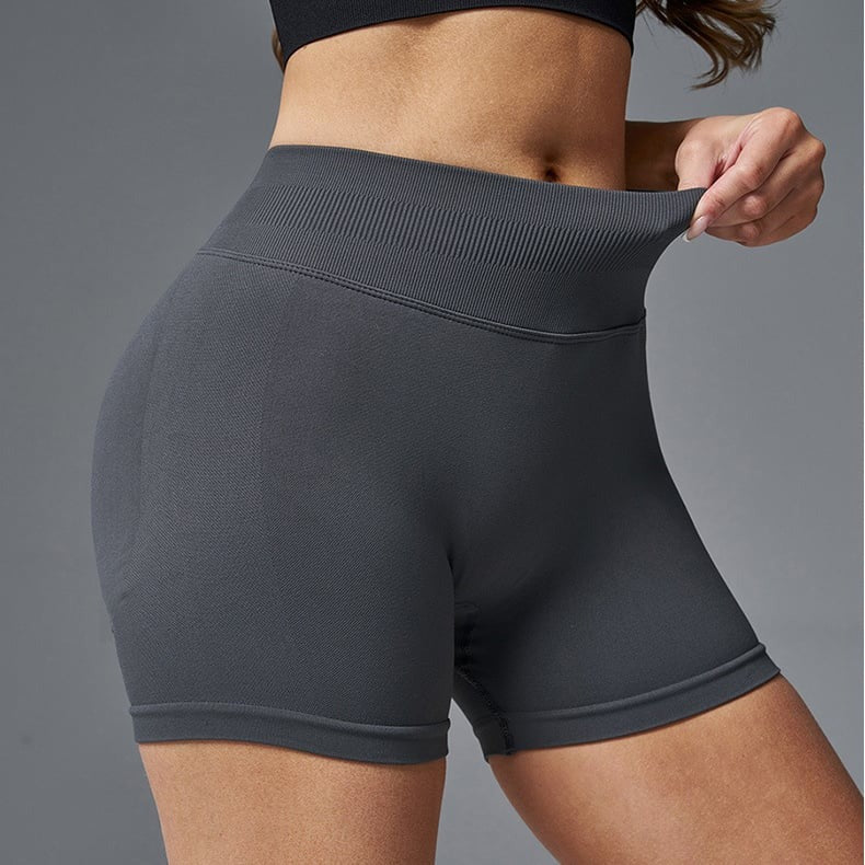 Colorful Splice Hip Lifting Yoga Shorts