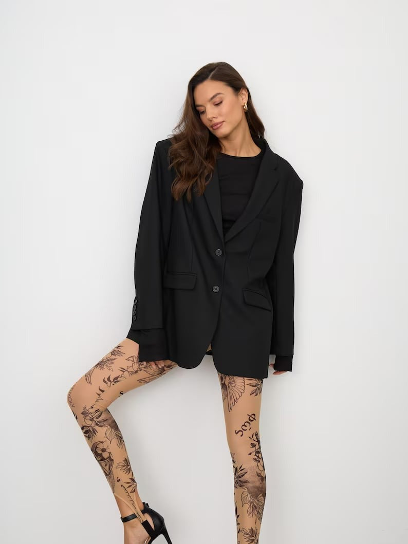 Female Sexy Mesh Printed Leggings