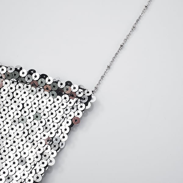 Sexy Sequin Chain Halter Backless Top
