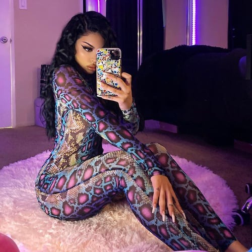 Colorful Snake Pattern Jumpsuit