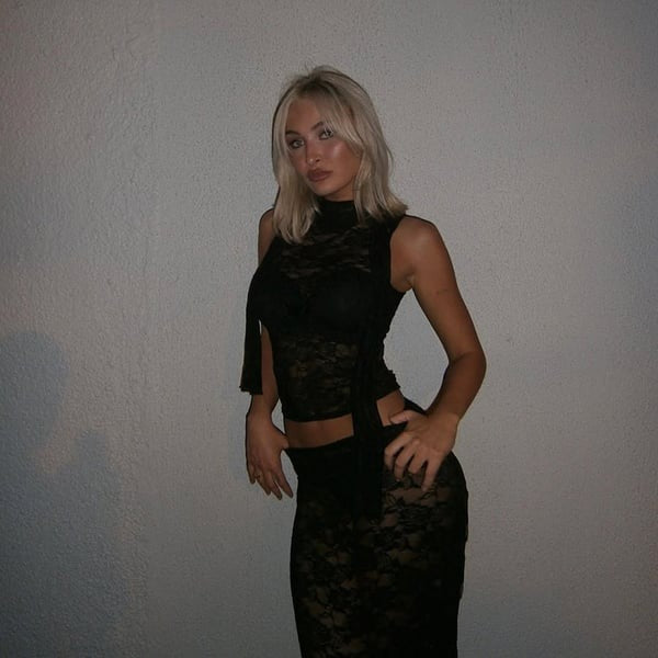 Sexy Lace See-Through Strapless Vest Top