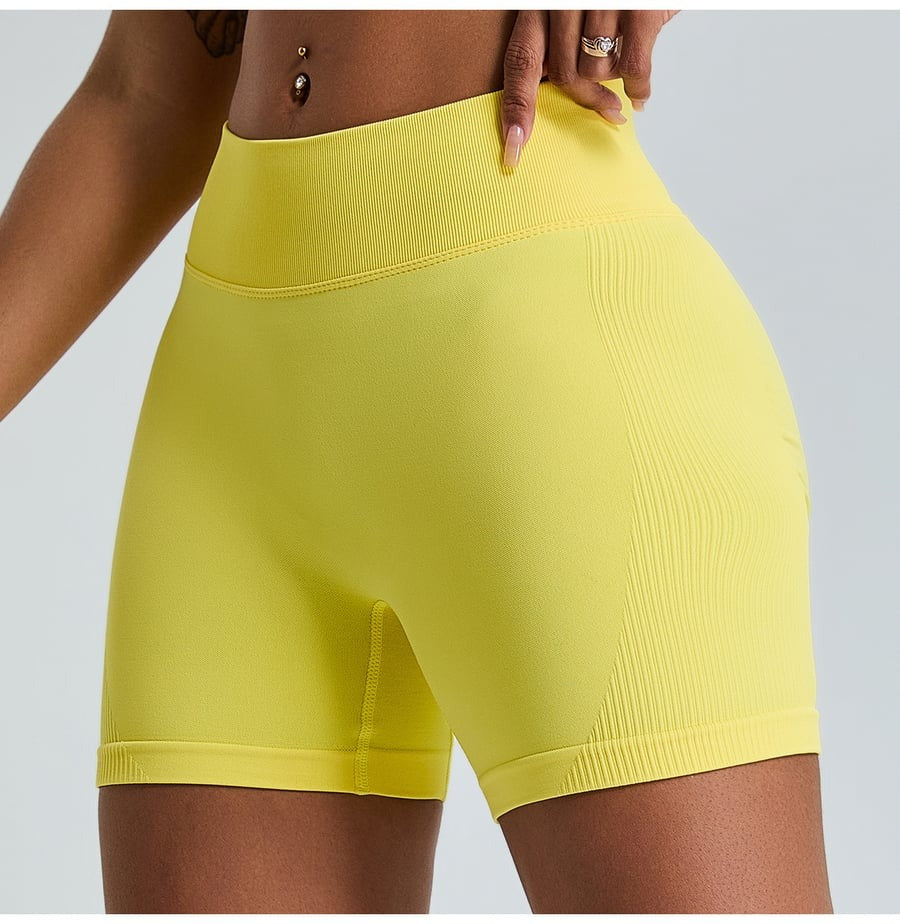 Seamless High Waist Peach Quick Dry Yoga Shorts
