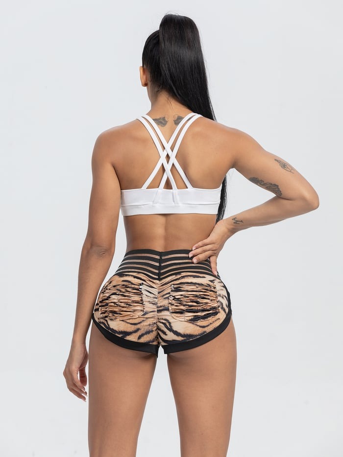 BREESHE Tiger pattern Ultra Short shorts