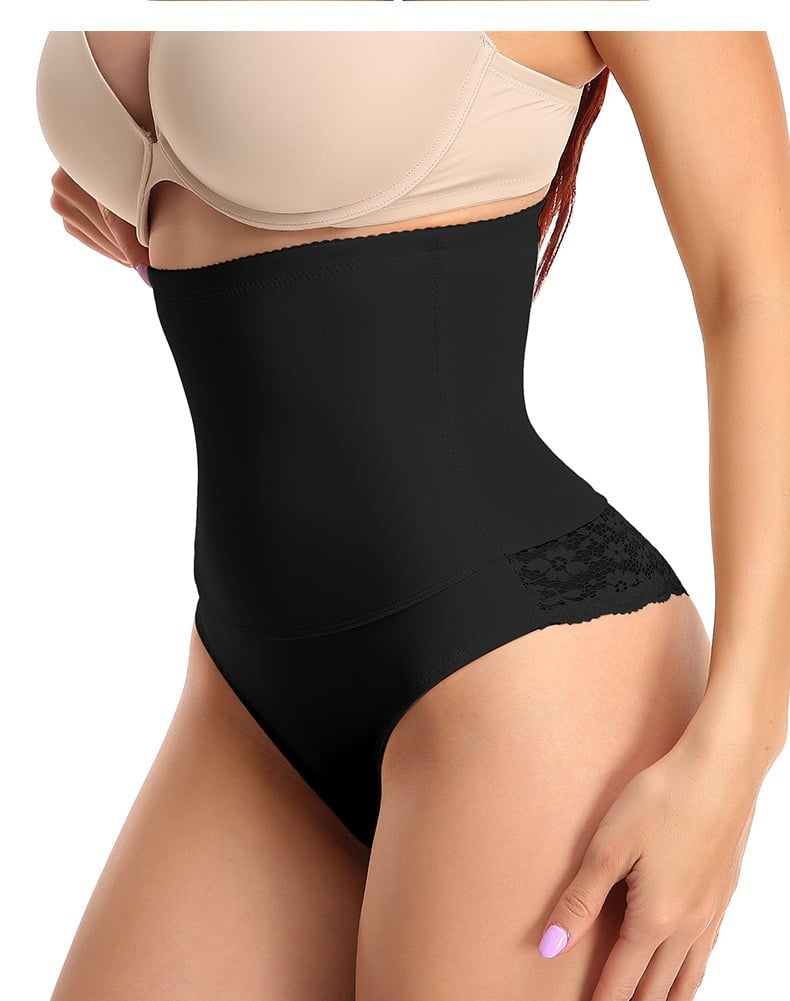 Lace Tummy Control High-Waisted Booty Lift Shaper Shorts