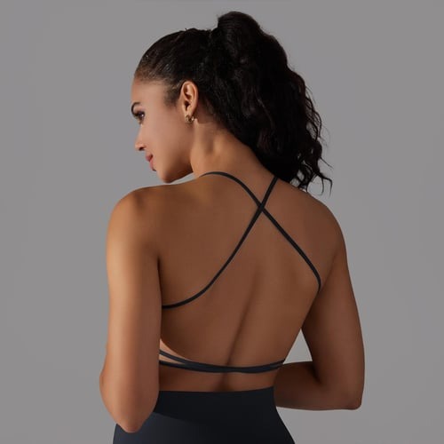 BREEHER Sexy Backless Strappy Sports Bras