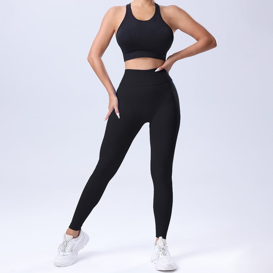 BREEHER Women's Solid Seamless Leggings