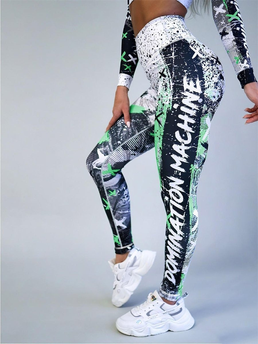 Seamless High Waisted Printed Butt Lifting Leggings
