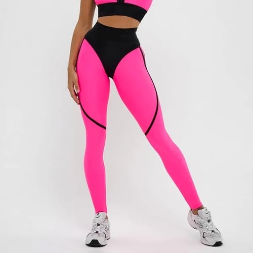 BREEHER Patchwork Quick Drying Hip Lifting Leggings