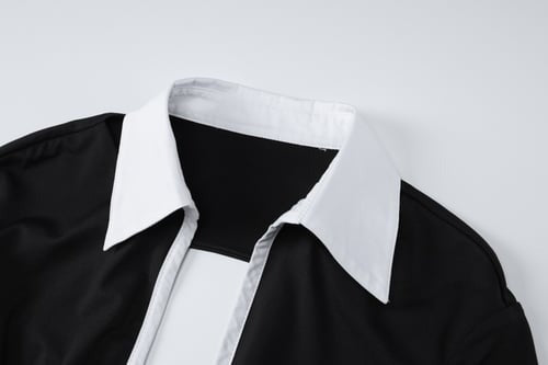 Sexy Hollow Contrast Color POLO Neck Jumpsuit