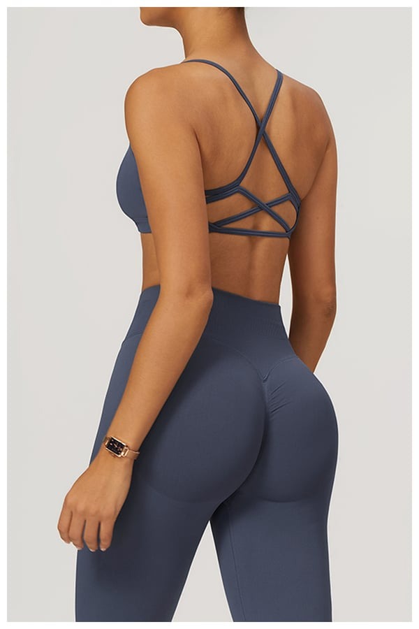 BREEHER Cross Straps Back Quick Drying Sports Bras