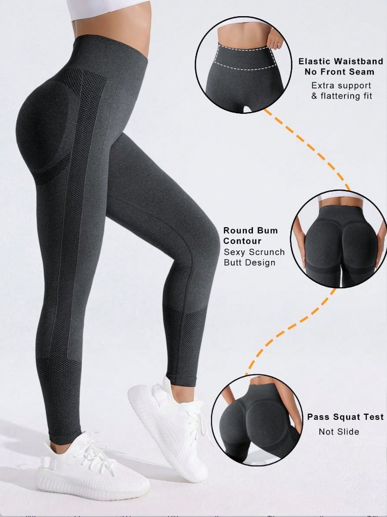 BREEHER Women's Fitness High Waist Hip Lifting Leggings
