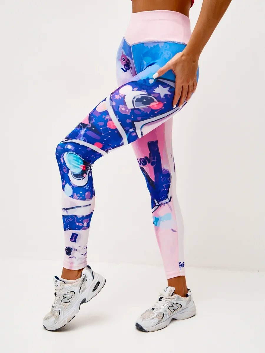 BREEHER High Waisted Printed Butt Lifting Fitness Leggings