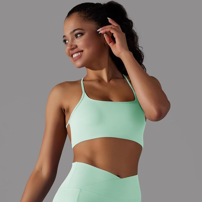 BREEHER Sexy Backless Strappy Sports Bras