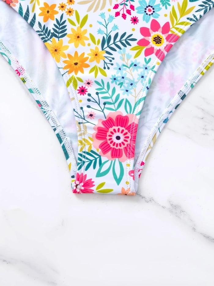 Floral Print One-piece Swimsuit