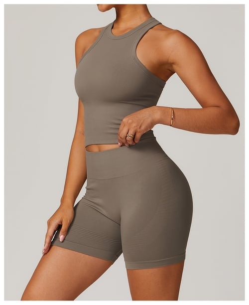 BREEHER Tank Top Ribbed Seamless Sports Bras