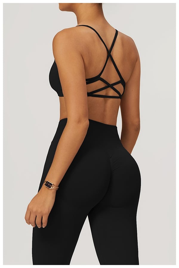 BREEHER Cross Straps Back Quick Drying Sports Bras