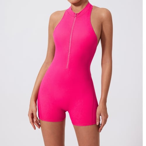 Sexy Backless One-piece Tight Nude Yoga Sports Jumpsuit