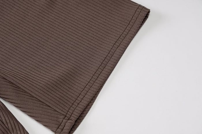 Ribbed Backless Solid Color High Waist Sports Yoga Jumpsuit