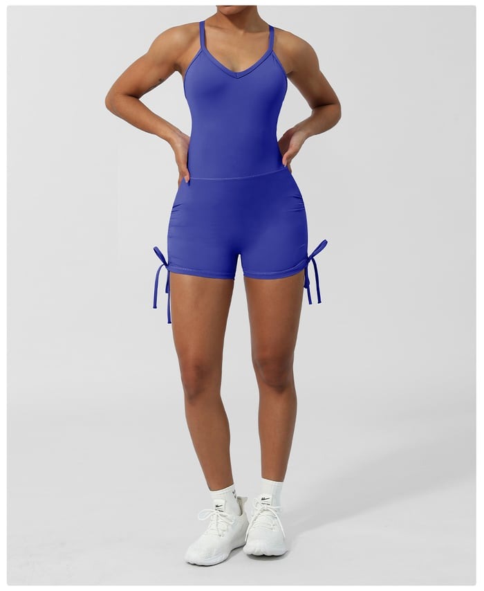 Cross-Back Seamless Sports Peach Hip One-piece Yoga Jumpsuit