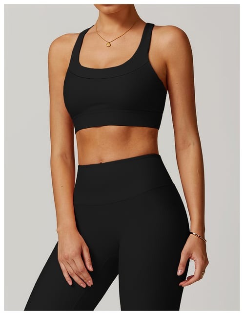 BREEHER U Neck Cross Straps Quick Drying Sports Bras
