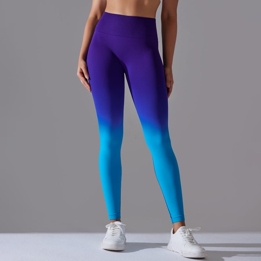 BREEHER Gradient Color Quick Drying Hip Lifting Leggings